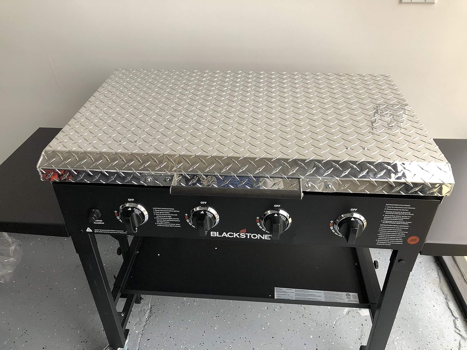 Griddle Cover 36 Inch: for Blackstone Griddle, Diamond Plate Aluminum Lid Storage Cover for 36" Blackstone Griddle - Made in USA : Garden & Outdoor