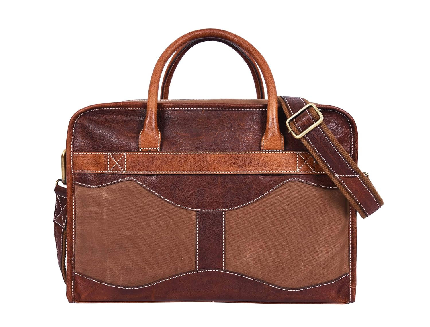 aaron leather messenger bag