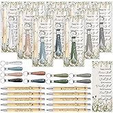 Lincia 30 Sets Easter Christian Gifts Bulk Bible Verse Bamboo Pen Christian Keychains Silicone Tags Bags Religious Bookmarks Gift for Pastor Church Men Women Members Bible Study Groups