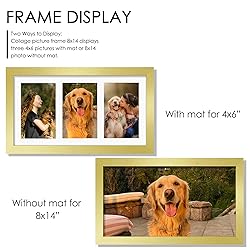 DUENPY 8x14 Collage Picture Frame 4x6 Collage