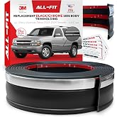 All-Fit Automotive Replacement Body Side Molding for Chevy (4 1/4" - 26 Ft) | OEM Grade Restoration Black/Chrome Trim for 2003&ndash;2009 Chevy Silverado, Tahoe &amp; CK-Series Smooth &ndash; Truck Accessories