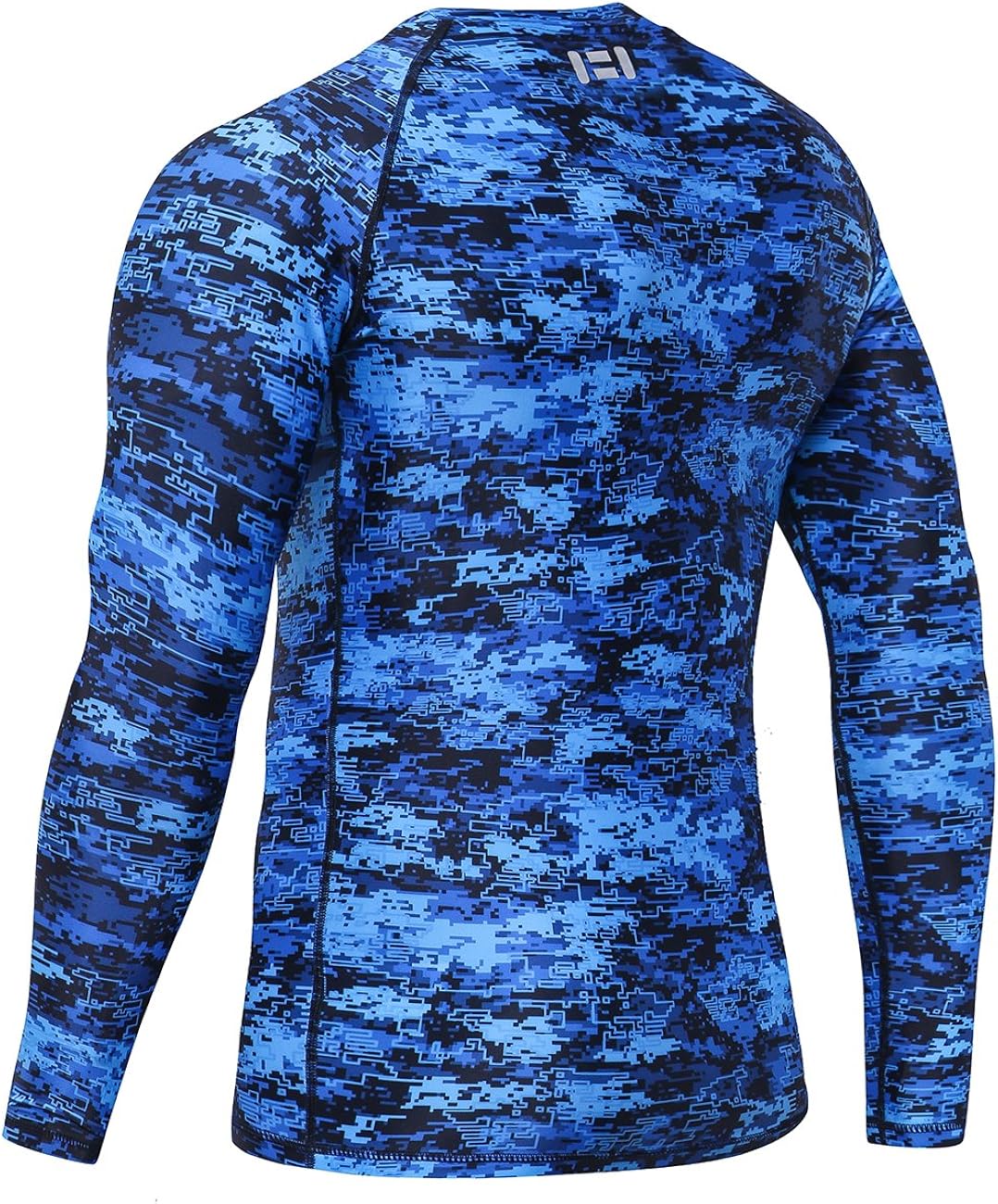 HUGE SPORTS Men's Splice UV Sun Protection UPF 50+ Skins Rash Guard Long Sleeves: Clothing