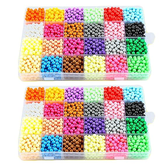 Migavan Water Craft Beads,24 Farben Aqua Wasser Handwerk Sticky Perlen für Kinder DIY Crafting Pädagogische DIY Spielzeug