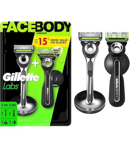 Amazon.com: Gillette Labs Men's Razor Set, 1 Shower Hook, 1 Handle