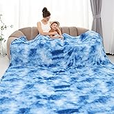Blue Fleece Throw Blanket, Cozy Soft Lightweight Throw Blankets Warm Plush Blue fall blankets and throws Couch Sofa Bed Camping Travel Picnic Outdoor Blanket Bedding, Gifts for Women Wife Mom 60x80 in