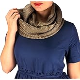 Peach Couture Shimmering Winter Warm Cozy Sparkle Infinity Loop Cowl Scarves