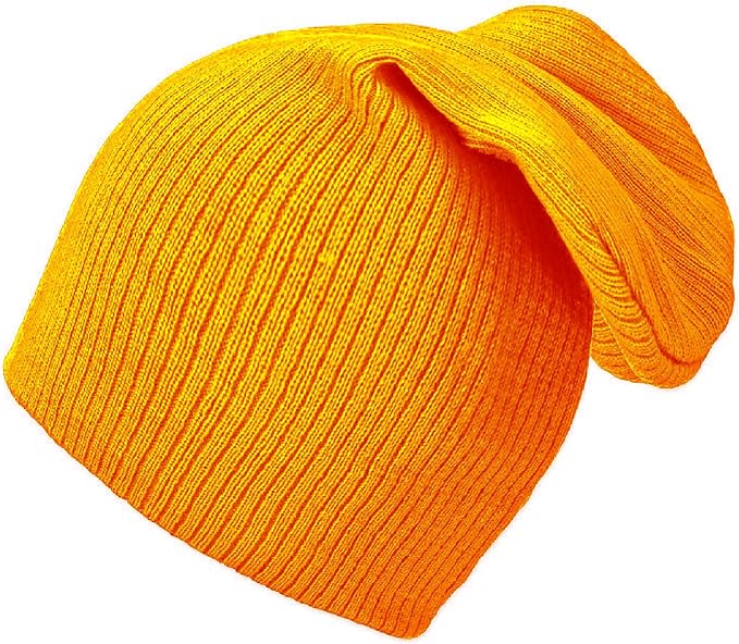 Men S Women S Oversized Baggy Beanie Hat Plain Stripes Bands Warm