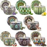 Yinuo Mirror 8 Pack Scented Soy Candles Set Long Lasting Tin Candles Gifts for