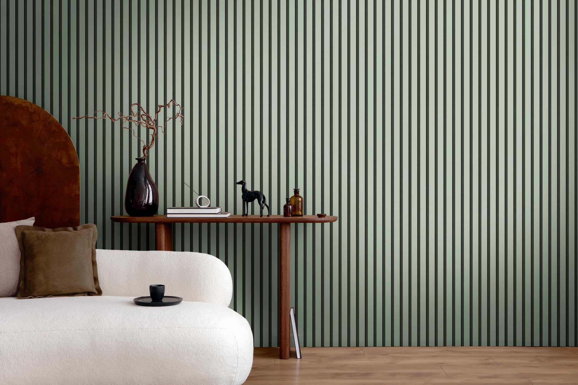A.S. Création Non-Woven Wallpaper with Wood Panel Design in Green, Black – Country Style Wallpaper in Wood Look 10,05 m x 0,53 m Black – 786282
