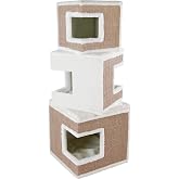 Trixie Lilo Cat Condo | 3-Story Condo Tower | Scratching Surface | Removable Cushions | Brown