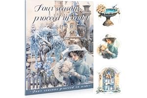 Uideyvi Winter Theme Sticker Scrapbooking Supplies for Junk Journal, 20 Sheets PET Stickers - Vintage Journaling Stickers, Ephemera Sticker Book Pre Cut(TZ-006-002)