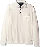 Nautica Long Sleeve Heavy Weight Jersey Polo Shirt with Chest Pocket
