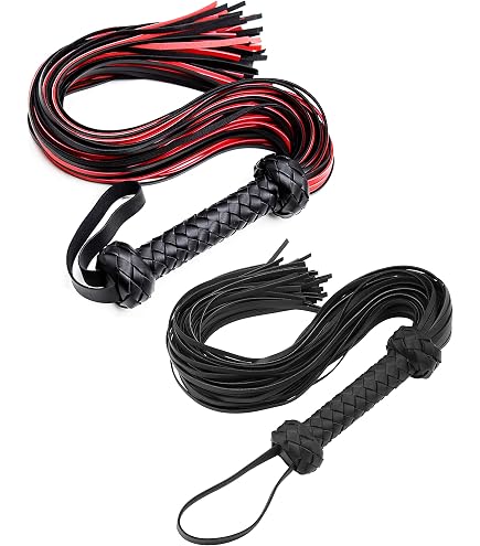 Frusta Flogger Cat-o-nine Tails In Pelle Di Mucca - 9 Code Intrecciate Con Manico In Acciaio - Foto 3