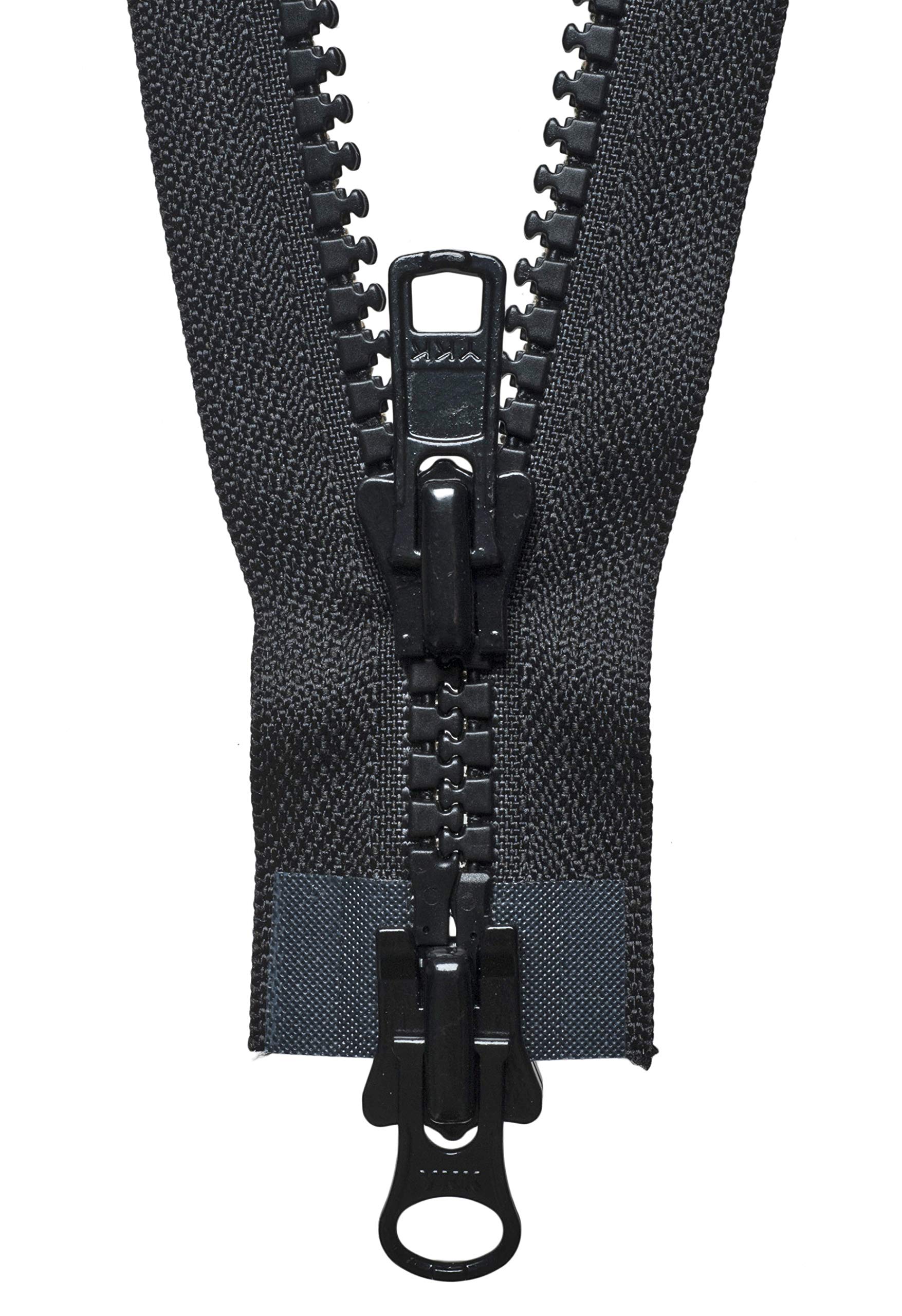 YKK Two Way Slider Zip, No. 580 Black, 61 cm Length โ image 1