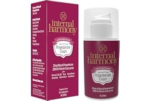 Internal Harmony Progesterone Cream, Contains Natural USP Bioidentical Progesterone from Wild Yam, Black Cohosh, Maca, Chasteberry, Dong Quai Root, American Ginseng, and Other Herbal Extracts, 3oz