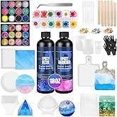 KISREL Epoxy Resin Kit for Beginners, Resin Kit with Molds, 18OZ Epoxy Kit with Dried Flowers, Measuring Cups and Resina Supplies