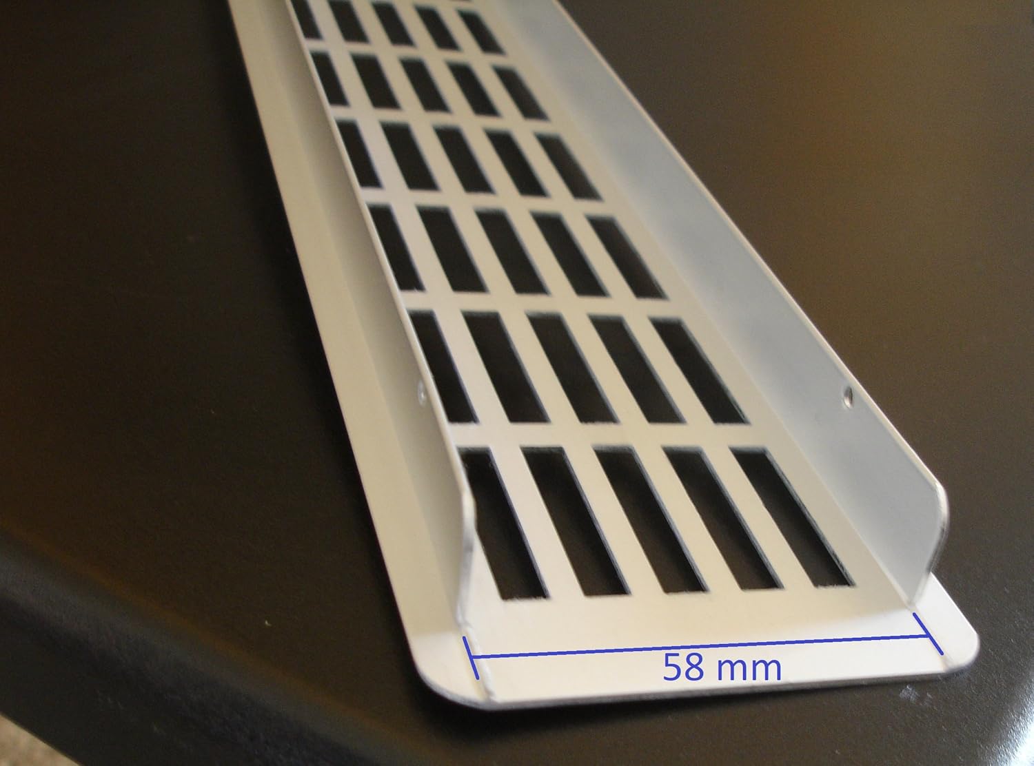 Kitchen Worktop Aluminium Air Vent 440 x 70 mm, Aluminium Plinth Heat Vent Grill, Aluminium