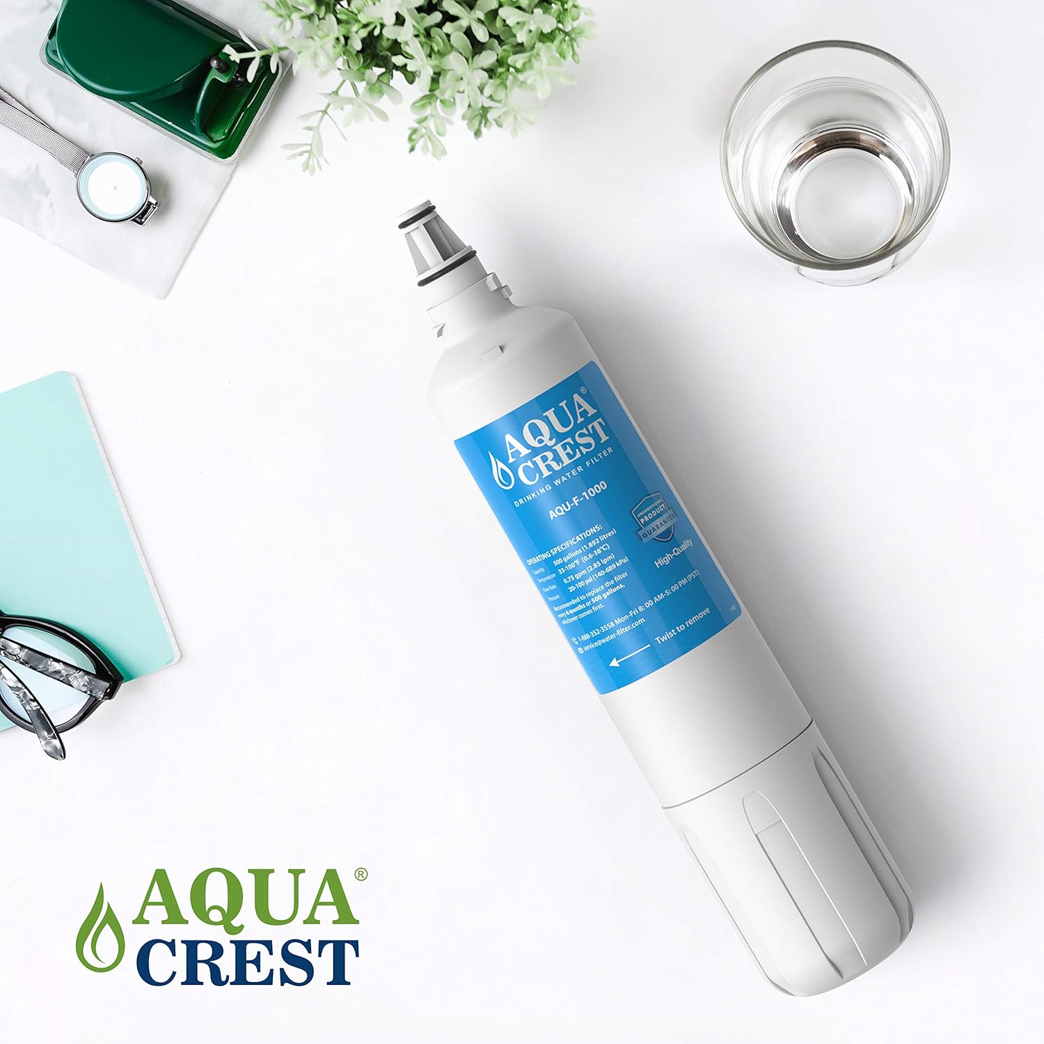 AQUACREST 4204490 Filtro de agua para refrigerador, compatible con ...