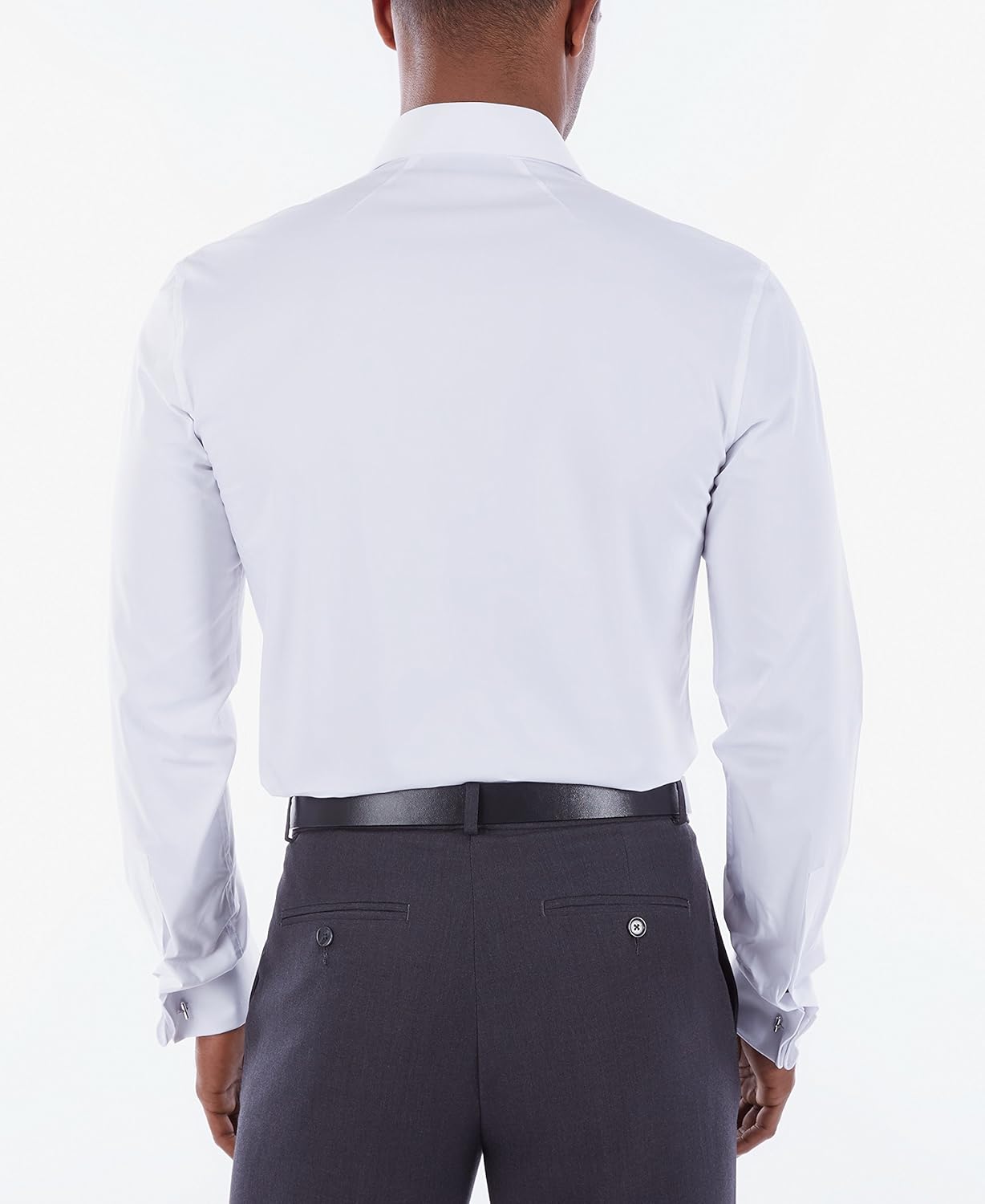 Kenneth Cole Reaction Men's Slim Fit Technicole Solid French Cuff at  Men’s Clothing store