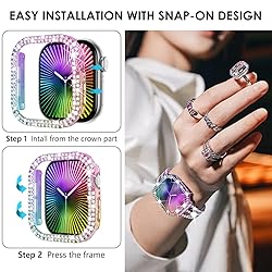 WINGLE 2 Pack Bling Case for Apple Watch Series 10