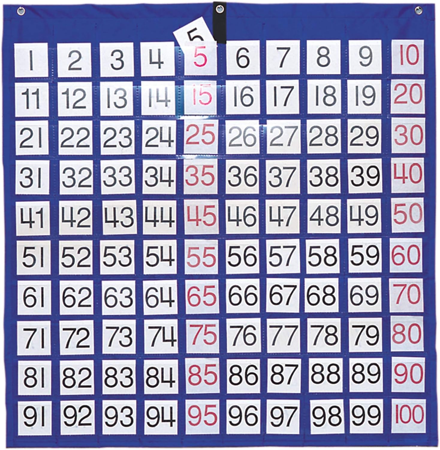 Learning Resources Hundred Pocket Chart Paquete De 100 Tarjetas 