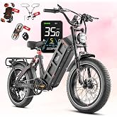 eAhora 2026 Juliet Pro 2 43-31Mph Electric Bike for Adults 5400W Dual Motor Ebike 60V/70Ah 48V/60Ah 200+Miles Long Range Electric Bicycle 20" Fat Tires Full Suspension Electric Mountain Bike