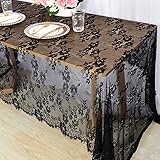 Lace Tablecloth Rectangular 60x120 Black Embroidered Lace Tablecloth Thanksgiving Table Cover Elegant Birthday Table Decorati