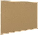Q-Connect Lightweight Cork Noticeboard 600 x 900mm Wooden Frame + Fixings view 2