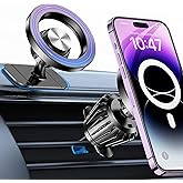 for Magsafe Car Mount【20 Strong Magnets 】Magnetic Phone Holder for Car Phone Holder Mount Dash【360°】Cell Phone Mount for Car 