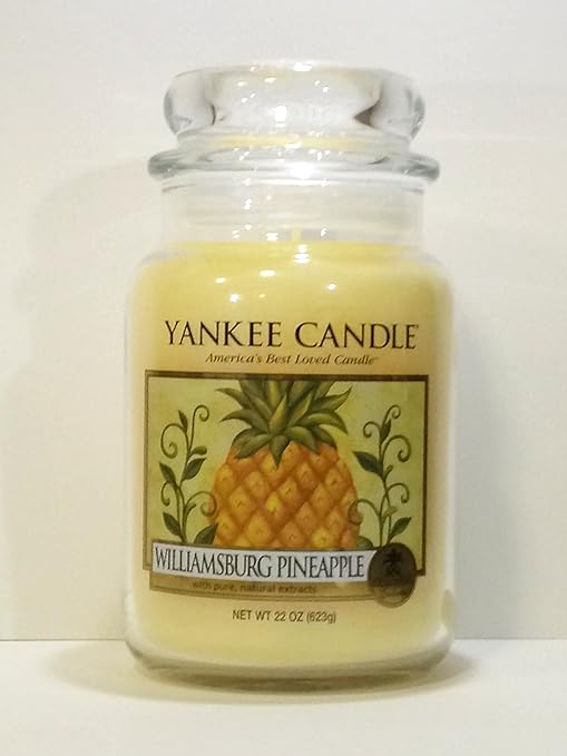 Williamsburg Pineapple 22 Oz Large Jar Yankee Candle