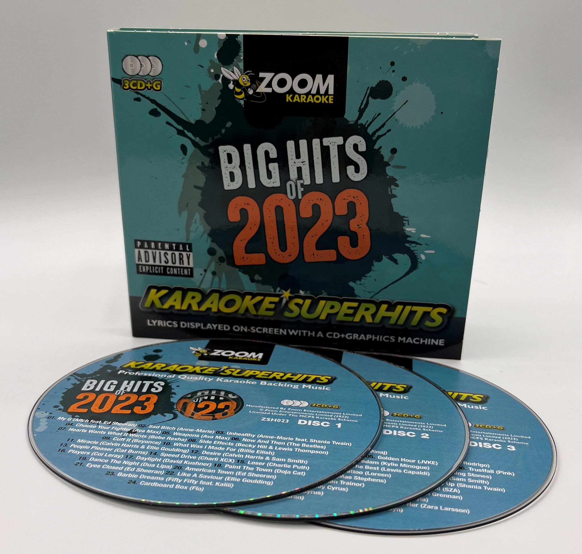 Zoom Karaoke CD+G - Big Karaoke Hits of 2023 - Triple CD+G Pack