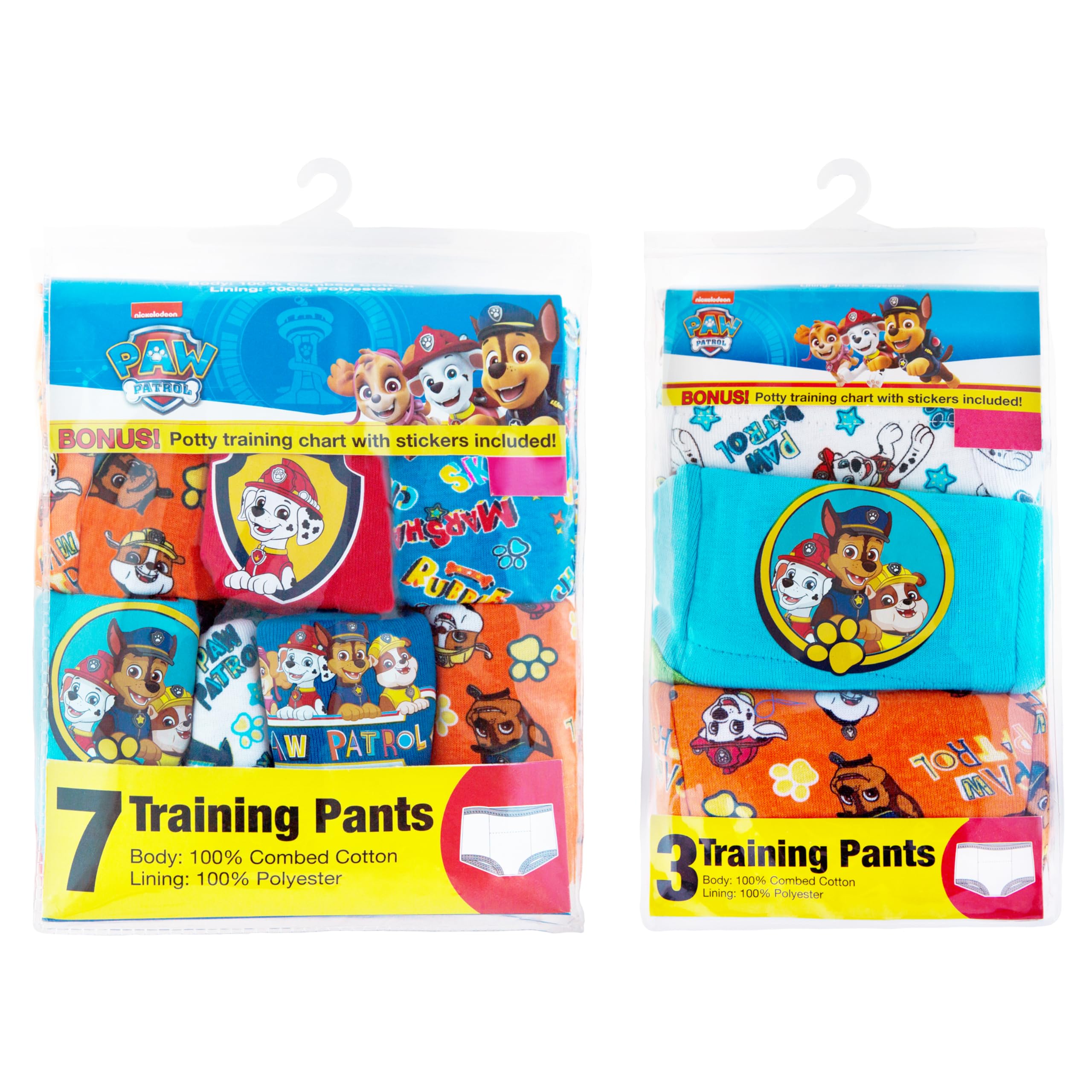 Paw Patrol Baby Boys Toddler Potty Training Pant and Starter Kit with Stickers and Tracking Chart in Sizes 18m, 2t, 3t, 4t