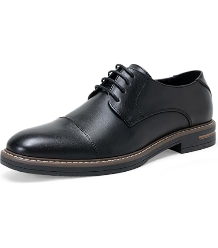 mens black dress shoes macys HEEZ Men's Formal Oxford Derby Suit Shoes for Men Non Slip | Wide Width Comfortable, Lace Up Plain Toe, Business Work Wedding Prom Church Office Graduation Laundry by Shelli Segal natural-waist-line Color:CAMEL Quiet Luxury
