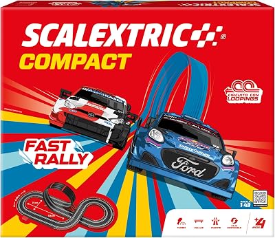 - Circuito compacto - pista completa - 2 carros incluídos - Escala 1:43 (circuito compacto de rali rápido)