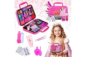 Toysical Princess Kids Makeup Kit for Girl - Real, Non Toxic Makeup for Kids kit with Remover, Washable Toddler Makeup Kit - Birthday Gift Pretend Play Makeup for Ages 3 4 5 6 7 8 9 10 Years Old