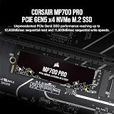 Corsair MP700 PRO 2TB PCIe Gen5 x4 NVMe 2.0 M.2 2280 SSD Black view 2