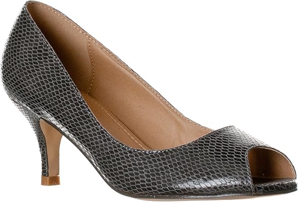 kitten heel peep toe shoes