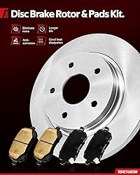 Torchbeam 54197 D1653 Front Ceramic Brake Pads and