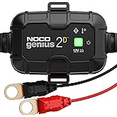 NOCO GENIUS2D: 2A 12V Smart Onboard Battery Charger - Direct-Mount Automatic Maintainer, Trickle Charger & Desulfator with Ov