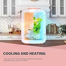 YSSOA Mini Fridge, 4L/6 Can Portable Cooler