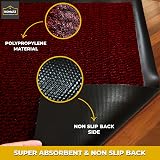 Homatz Door Mat Indoor Outdoor Heavy Duty Non Slip Rubber Backed Dirt Trapper view 2