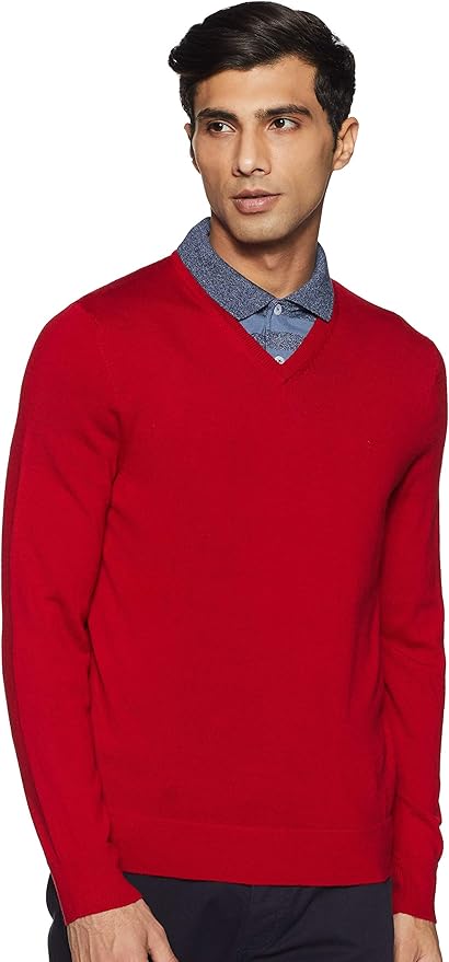 Calvin Klein 卡尔文克莱因 CK 美利奴羊毛混纺 V领 男式羊毛衫 S码3.3折$29.99 海淘转运到手约￥235