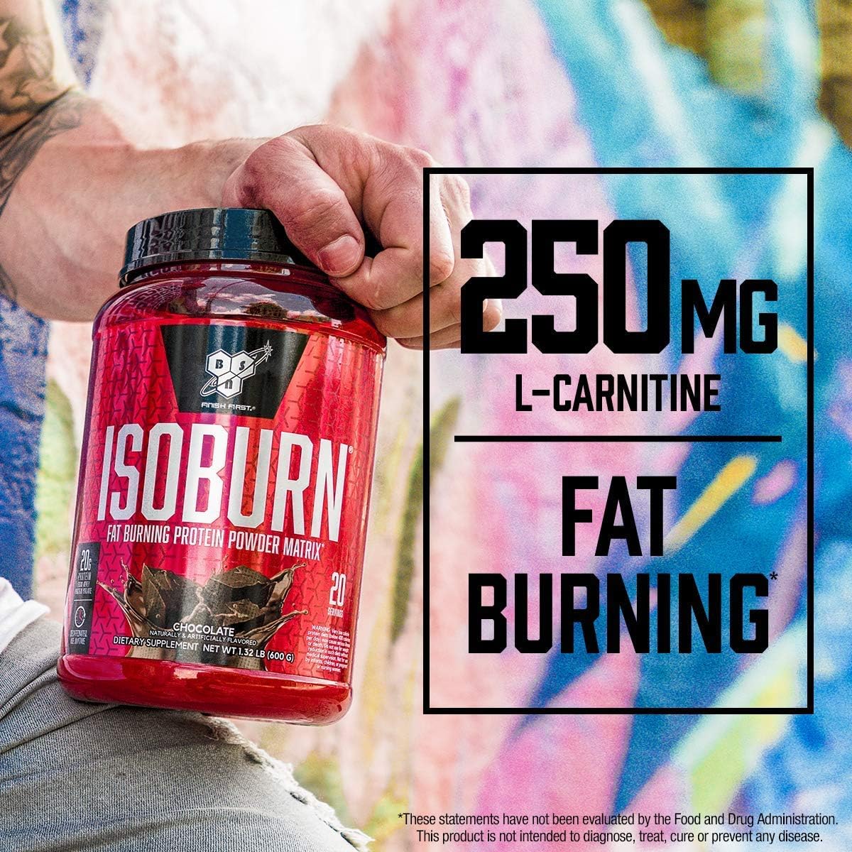BSN ISOBURN, Lean Whey Protein Powder, Fat Burner for Weight Loss with L-carnitine - Vanilla Ice Cream, (20 Servings): Health & Personal Care