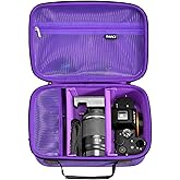RAIACE Hard Case Compatible with Sony Alpha 7 II III IV/7R V Camera, for Nikon, for Canon, for Pentax and More.Large Capacity With Mesh Pocket for Lens, Charger, Cables, Cards and Accessories.-Purple