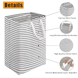 YanZhi 2PCS Collapsible Laundry Hamper 72L Large