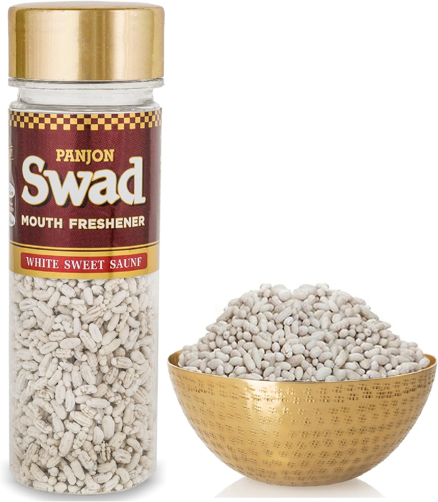 Panjon Swad Mouth Freshener, White Sweet Saunf, 110g