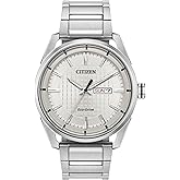 Citizen Men's Sport Casual 3-Hand Eco-Drive Watch, Day/Date, Patterned Dial, Domed Mineral Crystal