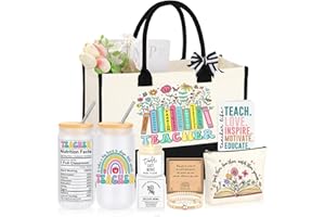 JSENGIFT Teacher Appreciation Gifts for Women, End of Year Thank You Gifts for Teachers Basket Set of 5