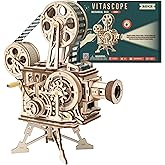 ROKR 3D Wooden Puzzle for Adults-Vitascope Model Building Kit-Wooden Vintage Projector Craft for Adults