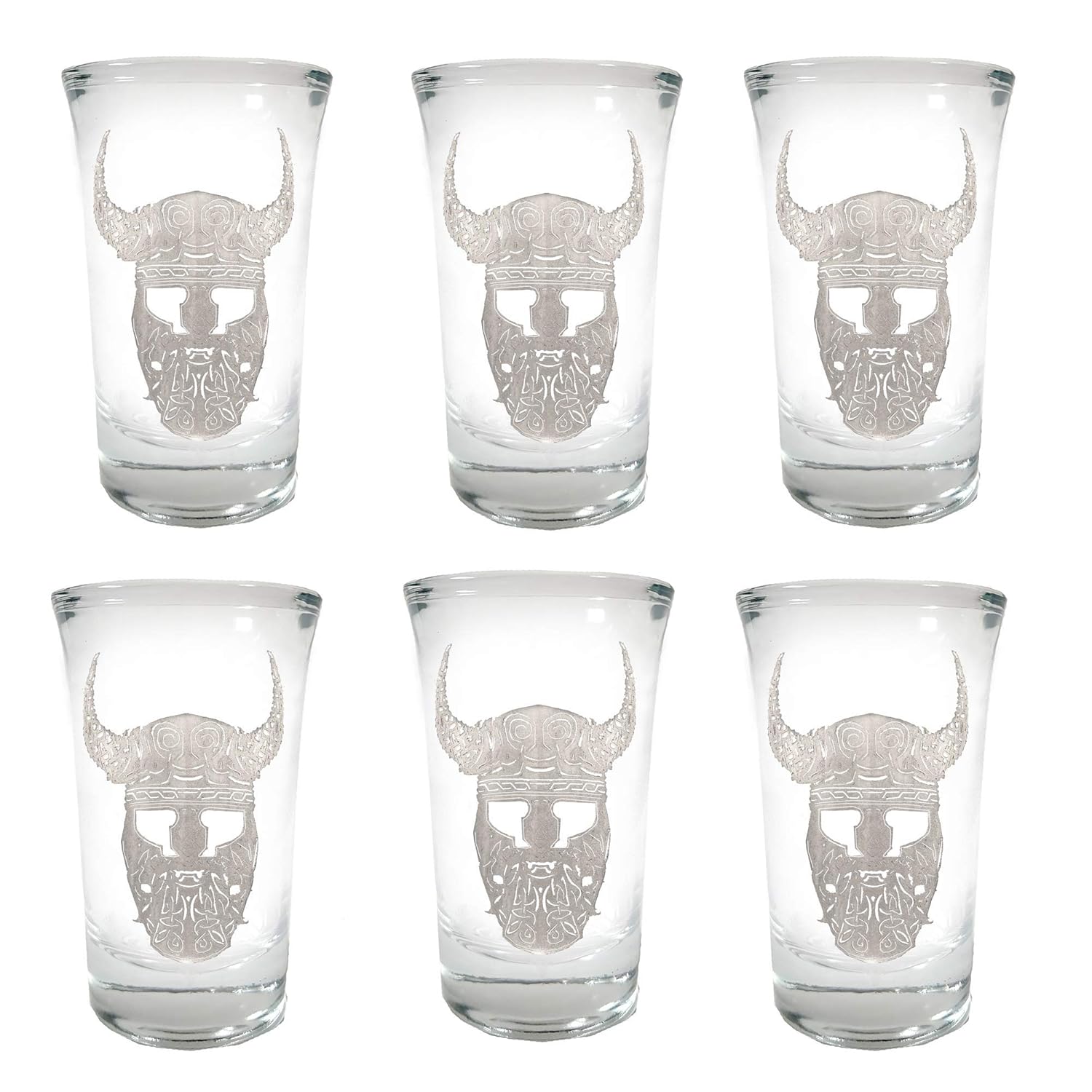 Celtic Viking Shot Glass Set of 6 Free Personalized